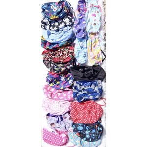 Lot of 20 Custom Nurse Scrub Caps 16 Silk Lined Hello Kitty Barbie Bouffant